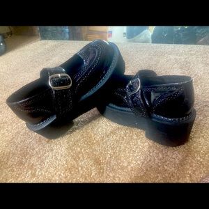 Black Cherry Patent platform Mary Janes